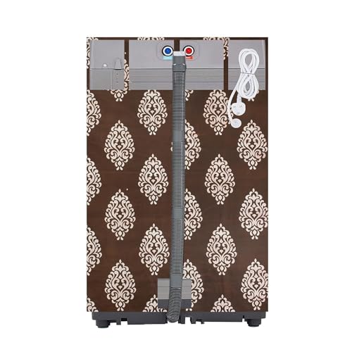 Image of WOAH Top Load Fully Autometic Washing Machine Cover Compatible With ifb samsung bosch whirlpool haier lg and All Brand Universal Size 7kg | 7.5kg | 8kg (Brown Jhad) D