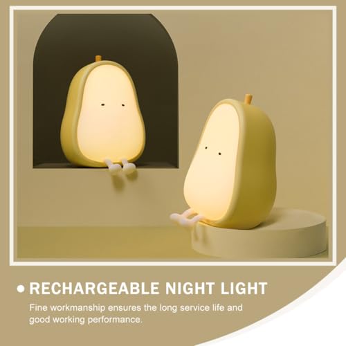 Lámpara de mesa de noche pequeña en forma de pera creativa miniatura 4