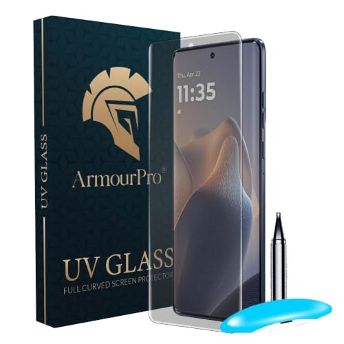 Image of ArmourPro Matte UV Tempered Glass for Motorola Edge 60 Fusion and Motorola Edge 60 Pro 5G, Curved Screen Protector, Anti-Glare, Edge-to-Edge Coverage, Fingerprint Friendly, Case Friendly | Pack of 1