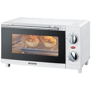 Severin bak- en toastoven, incl. grillrooster en bakplaat, 800 W, 9 L, TO 2054, wit, wit