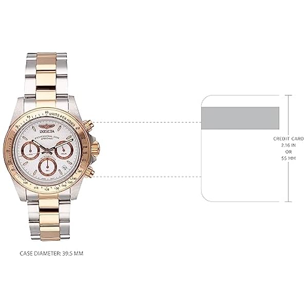 Invicta män analog kvartsklocka med rostfritt stål rem ILE6932A, SILVER, Kronograf