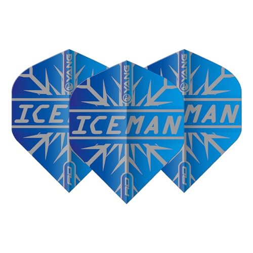 RED DRAGON Yin Yang Double Sided Gerwyn Price Iceman Blue & White Standard Dart Flights 3 Sets Per Pack (9 Dart Flights in total) - Image 4