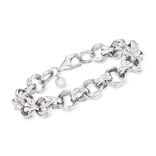 Ross-Simons Italian Sterling Silver Double Rolo-Link Bracelet