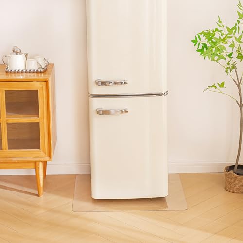 冷蔵庫 マット 透明 傷防止マット 53×62cm 厚さ2mm クリア 床保護シート...