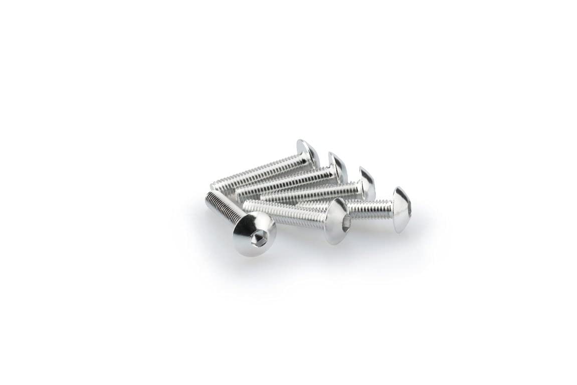 Puig Silver M5 Domed Screws 25mm x 6