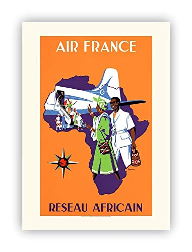 Affiche originale Air France Réseau Africain 1937 par Gerra de qualité galerie