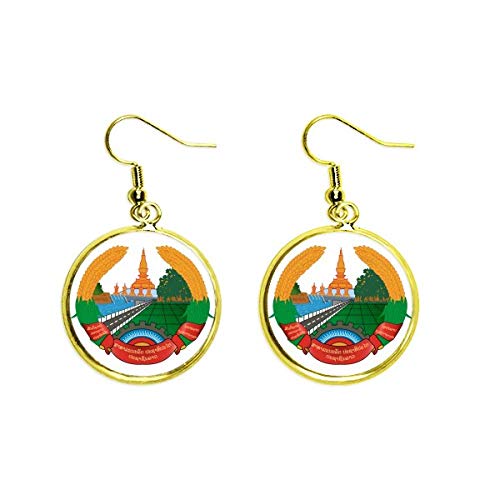 Pendientes de Laos en oro para lucir en cenas y eventos culturales