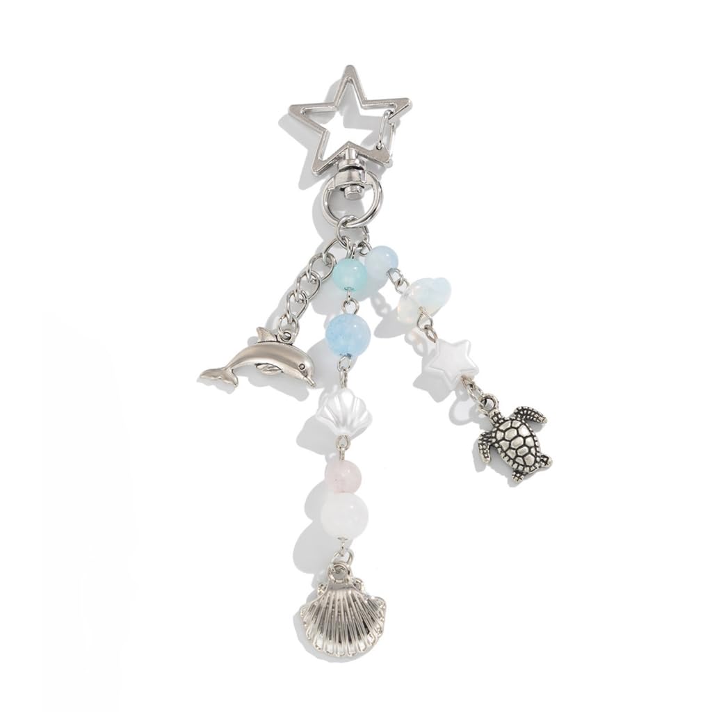 GMBYLBY Sturdy Alloy Materials Dolphin Seashells Turtles Keychain With Vibranting Color For Daily Use And Special