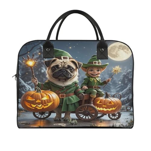 Bolso portátil con diseño de farol de calabaza para trabajo miniatura 3