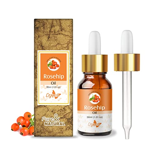 Image of Crysalis Rosehip (Rosa Canina L.) Oil |100% Pure & Natural Undiluted Essential Organic Rosehip Oil For Anti-Aging Benefits, Enhances Elasticity And Moisturization,-30ml