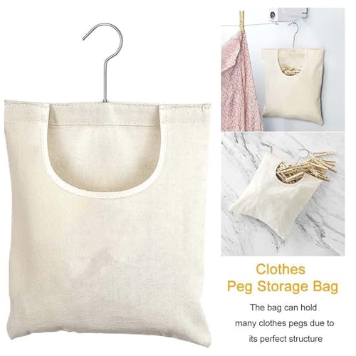 Bolsa de lavandería resistente para colgar suéter y toalla con 20 grapas 8