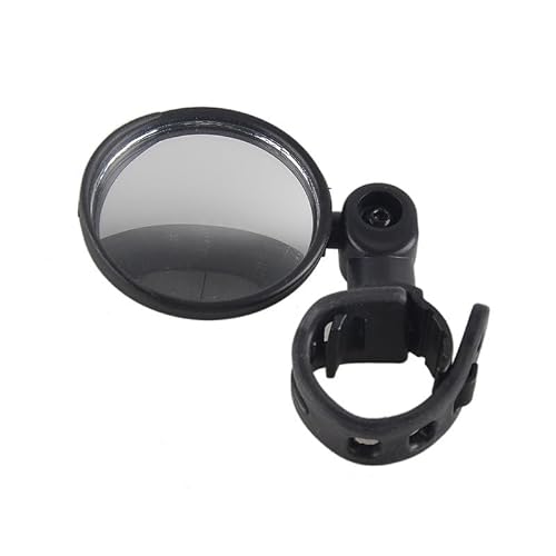 Black 360-Degree Rotatable Handlebar Rearview Bike Mirror - Shockproof Wide Angle Acrylic Convex Safety Mirror for Most Mountain Road Bikes - Accessories