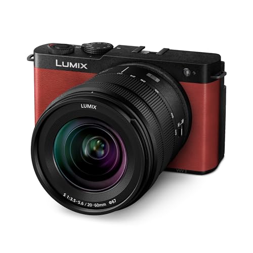 Image of LUMIX S9 Full Frame Camera with 20-60mm F3.5-5.6 L Mount Lens, Compact Mirrorless Camera for Content Creators with Real Time LUT, Open Gate and Easy Sharing of Photos & Video - DC-S9KR (Red)