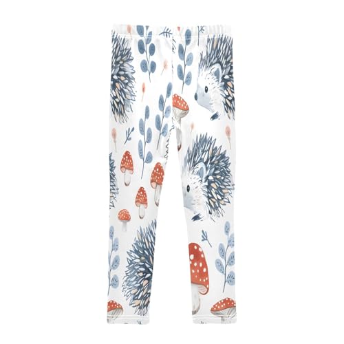 Bolaz Toddler Girls Leggings Printed Yoga Pants Leggings Hedgehog Mushrooms Forest for Kids2