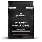 Protein Works| Total Mass Matrix Extreme Protein Powder | Masa Muscular | Alto en Calorías Para Ganar Masa | Con Glutamina, Creatina y Vitaminas | Leche de Cereales y Canela | 1.325kg