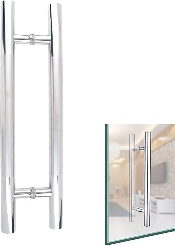 UGZPWQLNX Stainless Steel Round Tube Glass Door Handle, Stainless Steel Round Tube Glass Push Pull Barn Door Handle Indoor Outdoor Multiple Sizes(1200x900mm)