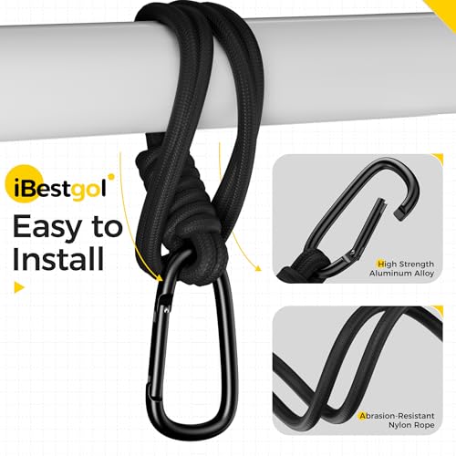 iBestgol Kinderwagen Haken, Universal Kinderwagenhaken für Taschen, Kinderwagen Taschen Halterung, Schwarz 2pc