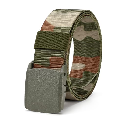 Image of JASGOOD Nylon Canvas Breathable Military Tactical Men Waist Belt With Plastic Buckle