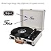 Vinyl Record Player Bluetooth with Speakers 3 Speed Portable Turntable Suitcase Built in 2 Speakers RCA Line Out AUX Headphone Jack PC Recorder-White