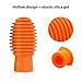 4 Pieces Drum Mute Drum Dampener Silicone Drumstick Silent Practice Tips Percussion Accessory Mute Replacement Musical Instruments Accessory (Orange,Grid)