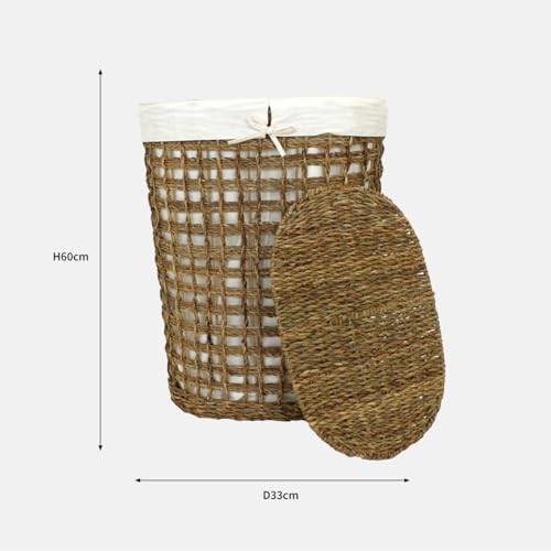 Natural Seagrass Laundry Basket - Large - Image 4