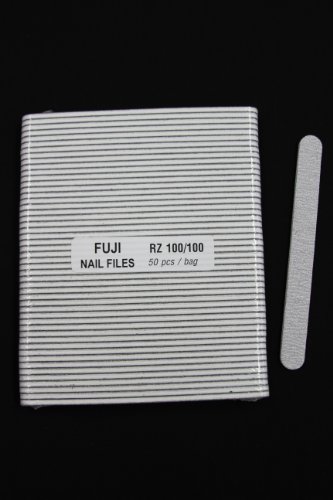 Nail Files Grit 100/100, Coarse Zebra Round (50pcs in a Pack)