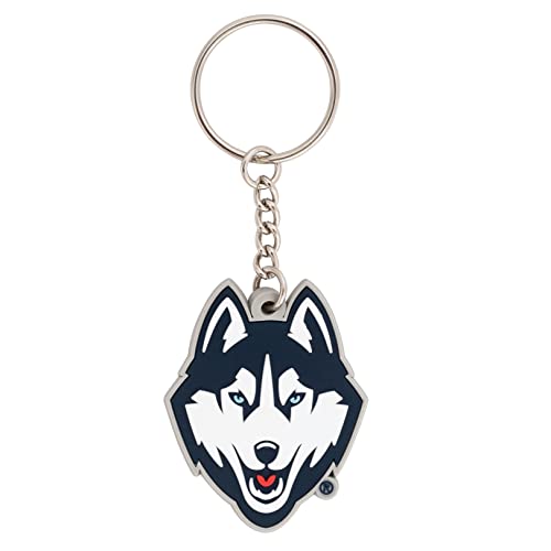 Desert Cactus University of Connecticut PVC Keychain UConn Huskies Bag Tag, Backpack, Car, Gift, Souvenir, Key Ring (PVC A)