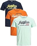 Angesagte Top Styles von Jack & Jones Print T-Shirt´s im 3er Pack ,aktuelle Styles von S - 3XL