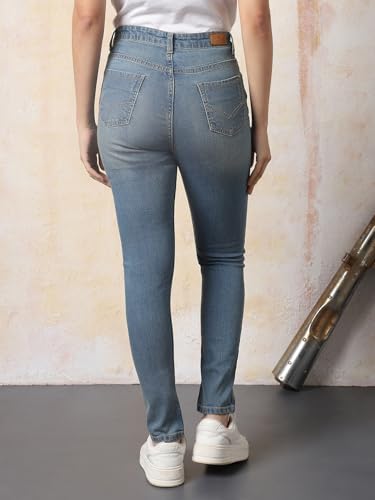 Image of High Star Women Skinny Fit Jeans Blue