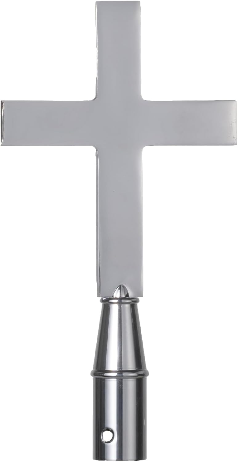 FRF FLAG Silver Eagle Head for Decorating Indoor Flagpoles, Made of Zinc Alloy that is Unbreakable, Eagle Flag Pole Topper, for 1-inch Diameter Flagpoles