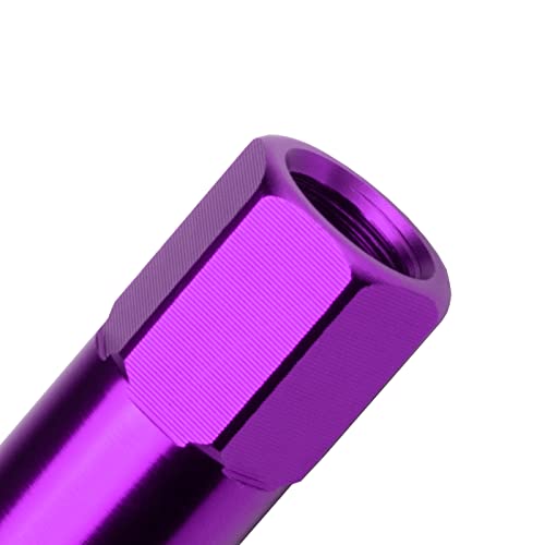 Image of Purple 20 PCS M12x1.5 Lug Nuts 60mm Extended Tuner Aluminum Wheels Rims Cap WN02