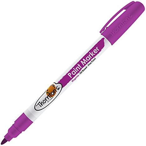 Thornton's Art Supply Vibrant Premium Oil-Based Paint Markers Pen Fine Magenta for Craft, Rock Painting | Safe for Kids | Write on Multi Surface Glass Metal Stone Ceramics Wood Rubber Plastic image 2