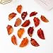 KatLin Natural Healing Stone Red Agate Leaf Shape Carving Carnelian Gemstone Crafts for Necklace Jewelry Making Ornaments (Color : 3-5CM, Size : 1PC)