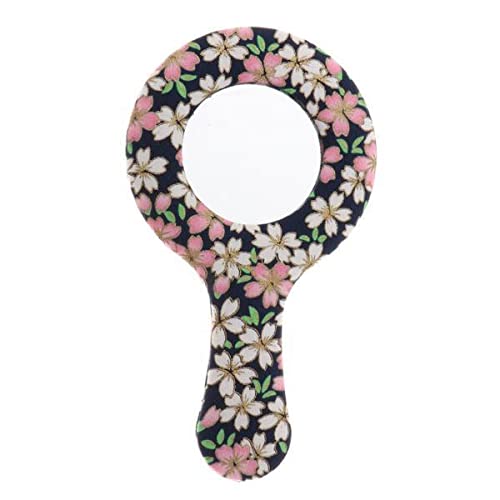 Przenośne lusterko do makijażu w stylu vintage, kompaktowe, okrągłe, 5-krotny zestaw podróżny dla kobiet, do biura, domu, bez zniekształceń, miękka tkanina, średnica 4 cm, 5 sztuk