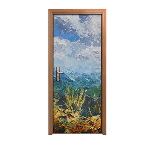 Autocollant de porte cassée ? Rénovez votre entrée avec le sticker mural Coloray 90x200