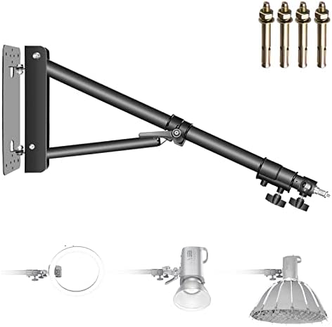 NEEWER Wall Mounting Triangle Boom Arm for Ring Light & Photography Gear