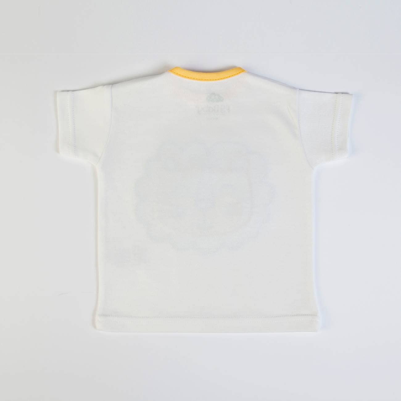 Koordinierter Baby-Shirt für Babys, Sommer, 1-24 Monate, T-Shirt und Shorts, Baumwolle, Weiß, Gelb Löwe, Weiß, 1 Monate