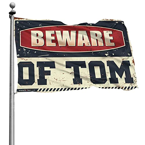 Bandera de decoración de 152 x 244 cm para chicos universitarios modelo Beware Of Tom
