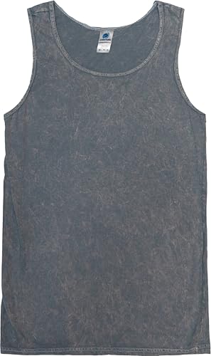 Colortone Tie Dye Mineral Wash Tank for Men and Women, Mineral Gray, X-Large