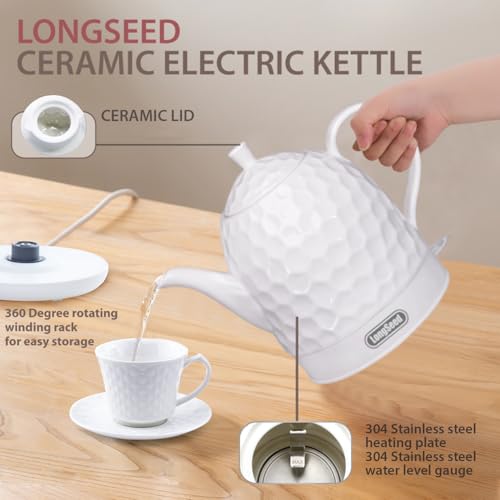 Hervidor eléctrico de cerámica 1 litro 1000W miniatura 4