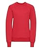 Listers Schoolwear Boys Girls Unisex School Crew Neck Jumper Round Neck Fleece Sweatshirt Uniform Ages 3-16 Years Red #5