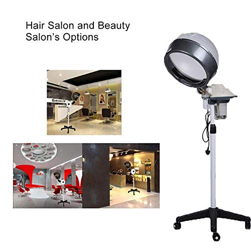 WRQ Droogkap met standaard, salon cup haarstomer machine, salon spa haar stomer rolling staan met capuchon haarkleuring pererming conditioner stoomboot 650 W - Image 7