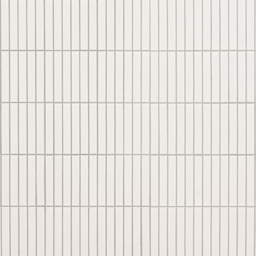 MSI White 12 in. x 12 in. Matte Stack Pattern Porcelain Tile for Kitchen Backsplash, Floor Tile, Wall Tile for Bathroom, Shower Wall Tile, Mesh Mounted Mosaic Tile