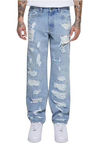 Urban Classics Herren Jeans Heavy Ounce Straight Fit Heavy Destroyed Jeans, zerrissene Jeans für Männer, Regular Fit, erhältlich in Größen 28-38