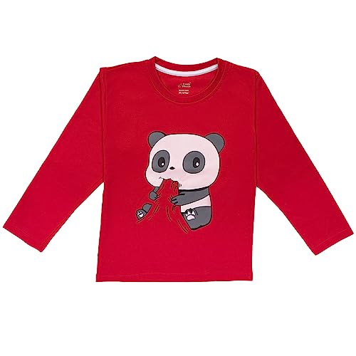 Image of Lush Plush Boys Cotton Full Sleeves Printed T-Shirt (Multicolor) Combo Pack