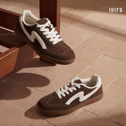 Image of IDIFU Womens Fashion Sneakers Comfortable Cute Casual Tennis Shoes | Non Slip Memory Foam Lightweight Trendy Retro Sneakers