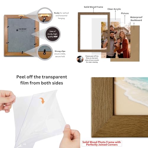 Image of A2 Size Photo Frame | Brown Photo Frames For Wall Decor | Premium Wall Frame | Wooden Frame To Match Any Theme | Minimalist Big Photo Frames For Wall | Ideal Single Photo Frame For Wall