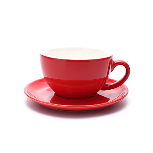 Taza para café Latte y cappuccino 8.5 oz rojo brillante miniatura 1