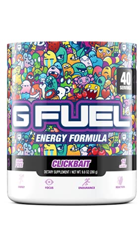 G Fuel Clickbait Energy Drink Powder, Pre Workout Caffeine Mix