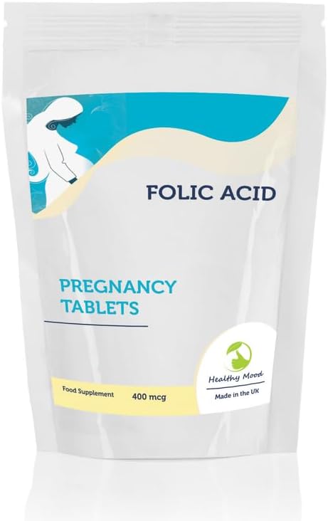 Folic Acid 400mcg Vitamin B9 Pregnancy Tablets – Essential Prenatal Supplement for Maternal Health & Baby’s Development